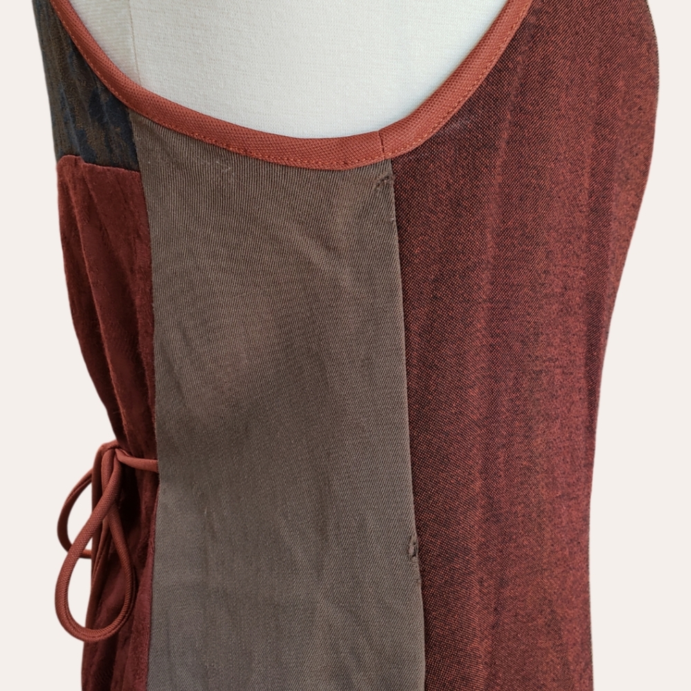 Patchwork Sleeveless Dress - Multicolor - image 8